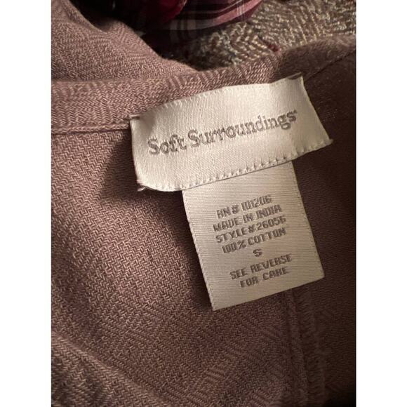 Soft Surroundings size small brown tunic with embroidery - Picture 2 of 2